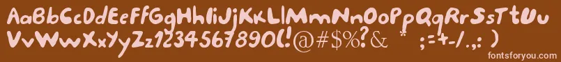 Porcupine Font – Pink Fonts on Brown Background