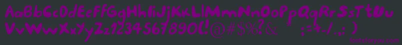 Porcupine Font – Purple Fonts on Black Background