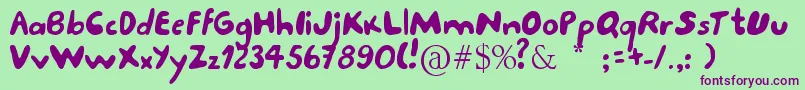 More about Porcupine Font Porcupine Font – Purple Fonts on Green Background