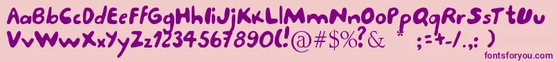 Porcupine Font – Purple Fonts on Pink Background