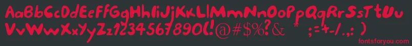 Porcupine Font – Red Fonts on Black Background