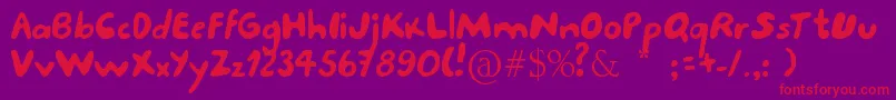 Porcupine Font – Red Fonts on Purple Background