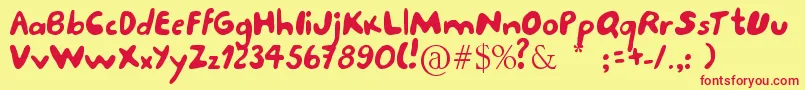 Porcupine Font – Red Fonts on Yellow Background