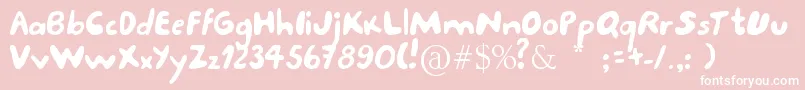 Porcupine Font – White Fonts on Pink Background