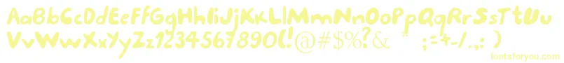 Porcupine Font – Yellow Fonts on White Background