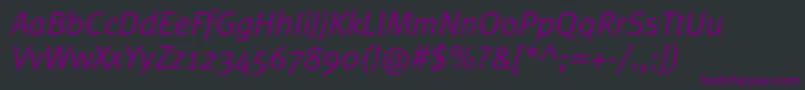fuente MetanormalcItalic – Fuentes Moradas Sobre Fondo Negro
