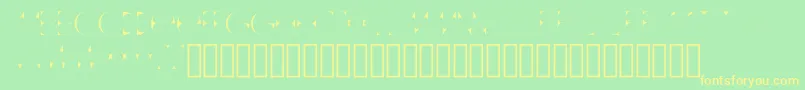 AccentNormal Font – Yellow Fonts on Green Background