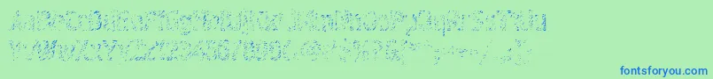 Graffiti4ctt Font – Blue Fonts on Green Background