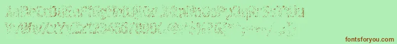 Graffiti4ctt-Schriftart – Braune Schriften auf grünem Hintergrund
