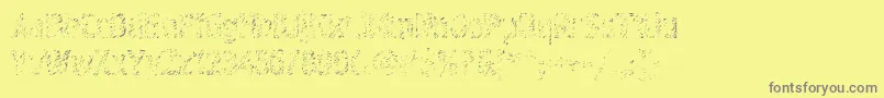 Graffiti4ctt Font – Gray Fonts on Yellow Background