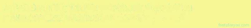 フォントGraffiti4ctt – 黄色い背景に緑の文字