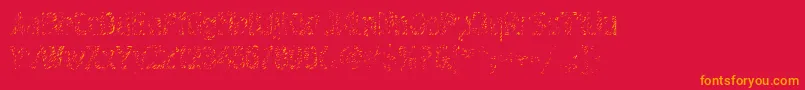 Fonte Graffiti4ctt – fontes laranjas em um fundo vermelho