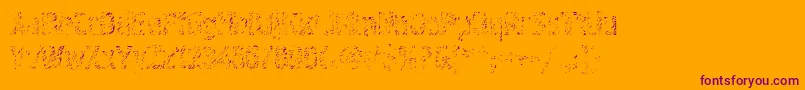 Graffiti4ctt-Schriftart – Violette Schriften auf orangefarbenem Hintergrund