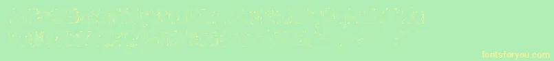 Graffiti4ctt Font – Yellow Fonts on Green Background