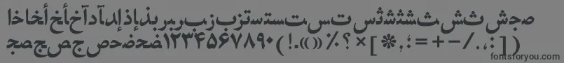 フォントHafizpersianttBold – 黒い文字の灰色の背景