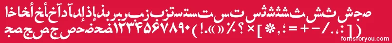 HafizpersianttBold Font – White Fonts on Red Background