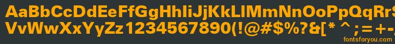 ZurichBlackWin95bt Font – Orange Fonts on Black Background
