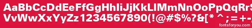ZurichBlackWin95bt Font – White Fonts on Red Background