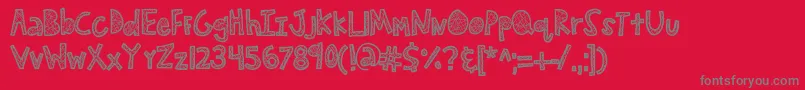 Kbsecretpassage Font – Gray Fonts on Red Background
