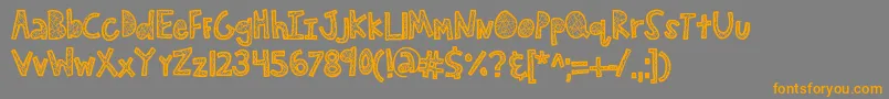 Kbsecretpassage Font – Orange Fonts on Gray Background