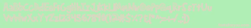 Kbsecretpassage Font – Pink Fonts on Green Background