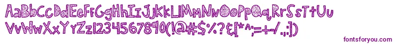Kbsecretpassage Font – Purple Fonts on White Background