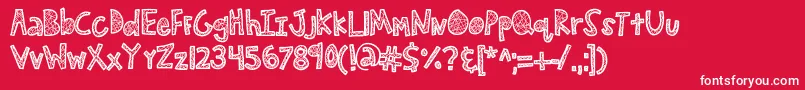 Kbsecretpassage Font – White Fonts on Red Background