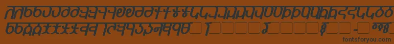 QijomiBoldItalic Font – Black Fonts on Brown Background