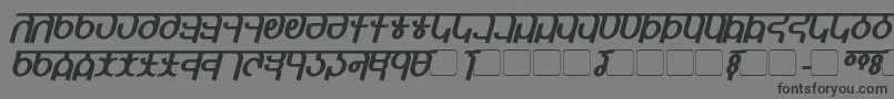 QijomiBoldItalic Font – Black Fonts on Gray Background