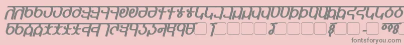 QijomiBoldItalic Font – Gray Fonts on Pink Background