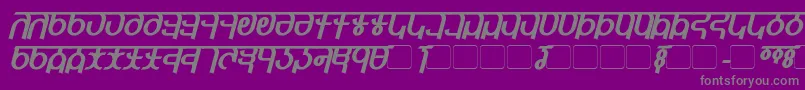 QijomiBoldItalic Font – Gray Fonts on Purple Background