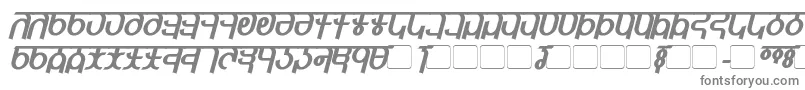 フォントQijomiBoldItalic – 白い背景に灰色の文字