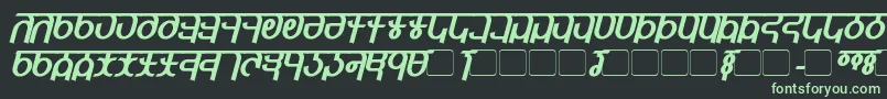 QijomiBoldItalic Font – Green Fonts on Black Background