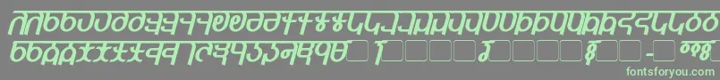 QijomiBoldItalic Font – Green Fonts on Gray Background