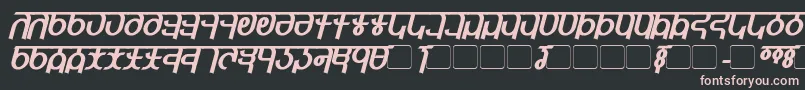 QijomiBoldItalic Font – Pink Fonts on Black Background