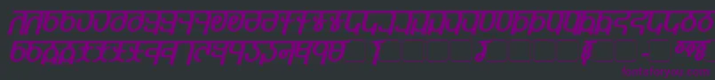 QijomiBoldItalic Font – Purple Fonts on Black Background