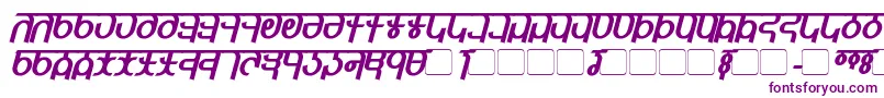 QijomiBoldItalic Font – Purple Fonts on White Background