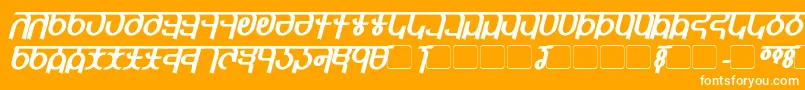 QijomiBoldItalic Font – White Fonts on Orange Background