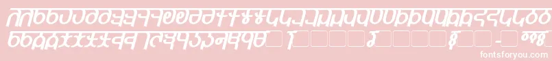 QijomiBoldItalic Font – White Fonts on Pink Background