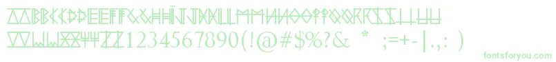 SymbolР»zm Font – Green Fonts on White Background