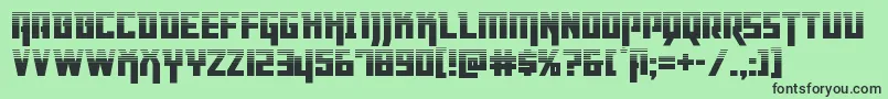 Dangerflighthalf Font – Black Fonts on Green Background