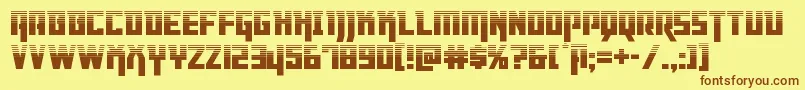 Dangerflighthalf Font – Brown Fonts on Yellow Background