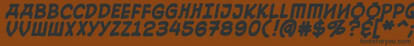 10cesb Font – Black Fonts on Brown Background