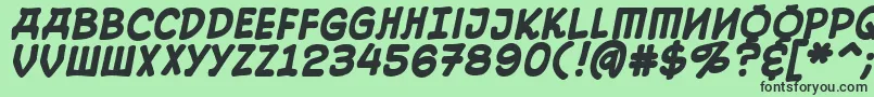 Шрифт 10cesb – чёрные шрифты на зелёном фоне