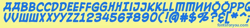 10cesb Font – Blue Fonts on Yellow Background