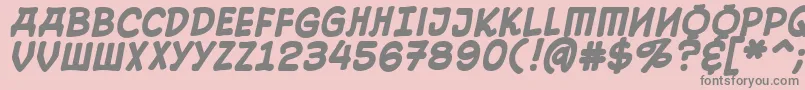 10cesb Font – Gray Fonts on Pink Background