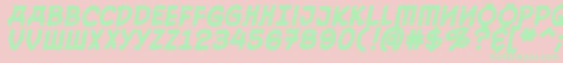 10cesb Font – Green Fonts on Pink Background