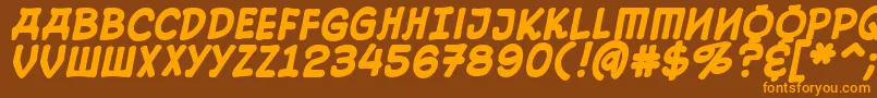 10cesb Font – Orange Fonts on Brown Background