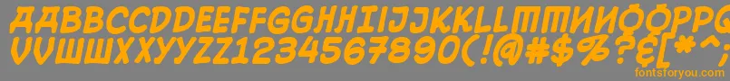 10cesb Font – Orange Fonts on Gray Background