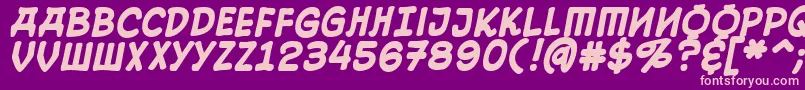 10cesb Font – Pink Fonts on Purple Background